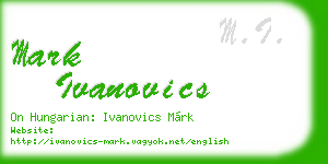 mark ivanovics business card